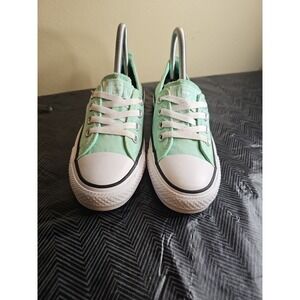Converse All Star Womens Size 5 Mint Green Elastic Back Slip Ons Shoes 556690F